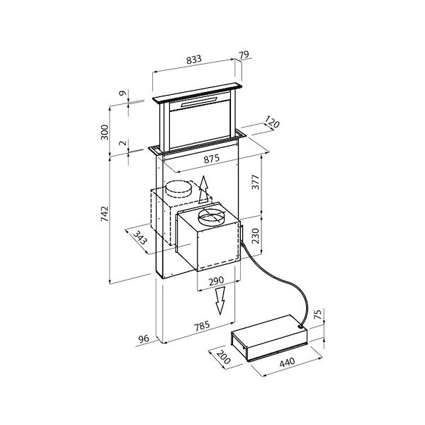 Hotte d'aspiration Ghost 120 Filotop, Hottes d'aspiration